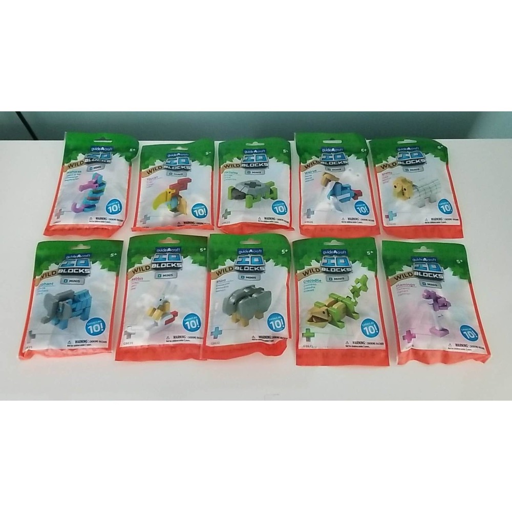 Guidecraft ID Blocks Minis Complete Set of 10 New In Packaging